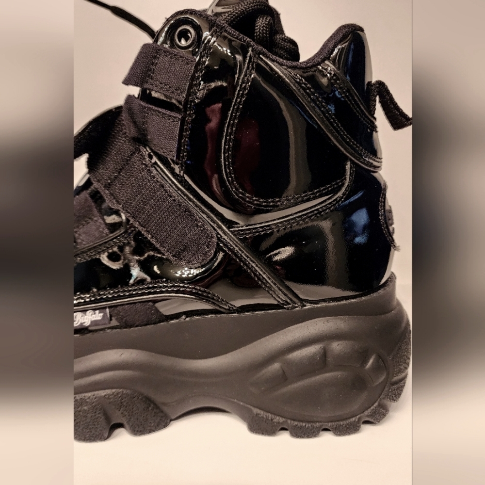 Buffalo Black Patent Ankle Boots - Picture 9 of 16